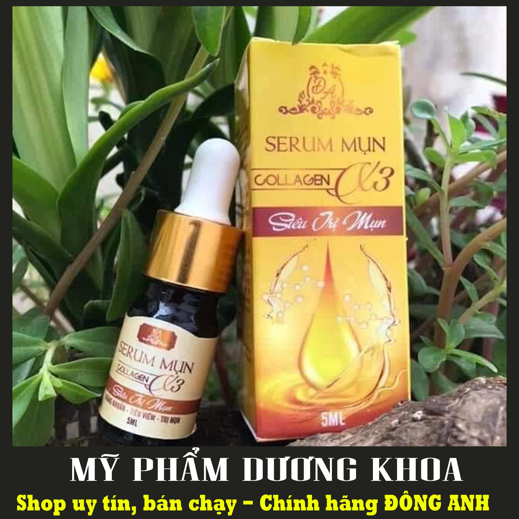 Serum mụn đông anh collagen x3 chính hãng - serum collagen x3 giảm mụn thâm 20ml - giá tốt