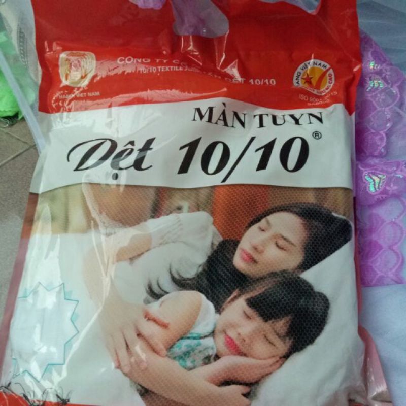 Mùng Tuyn Không Cửa 10/10 Hàng Việt Nam Cao Cấp (1M2;1M6;1M8;2M) Chống Muỗi Lưới Dày(Trắng)Bảo Hành 1 Đổi 1 Trong 7 Ngày