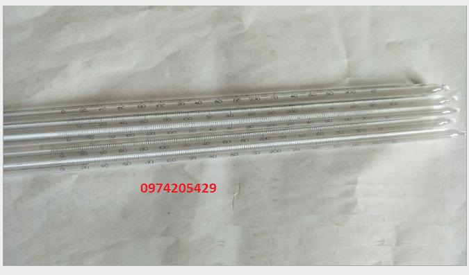 Nhiệt kế thủy ngân, khoảng đo 0 độ C đến 300 độ C dài 30cm