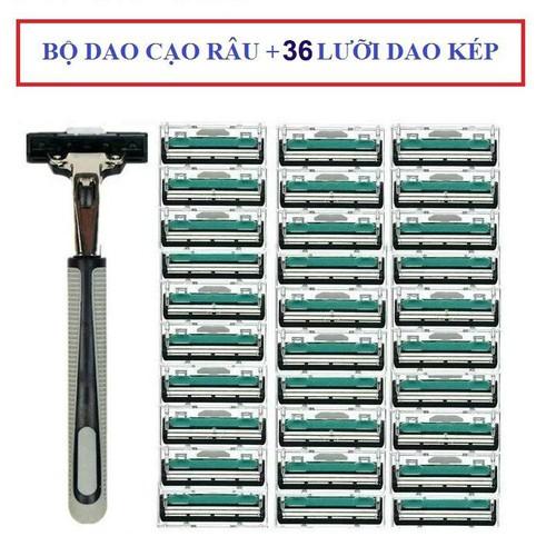 Bộ Dao Cạo Râu Cao Cấp Tặng 36 Đầu Dao Thay Thế giá rẻ