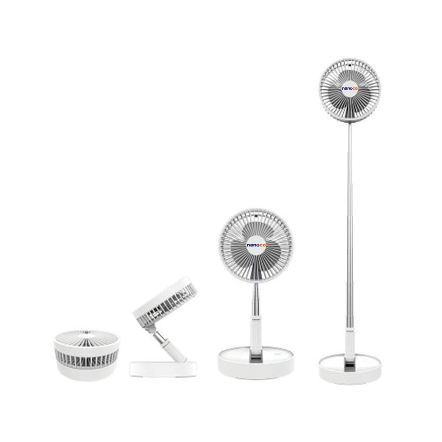 Quạt Sạc Điện Gấp Gọn (NFF1617W, WFF1617P) Chính Hãng Nanoco