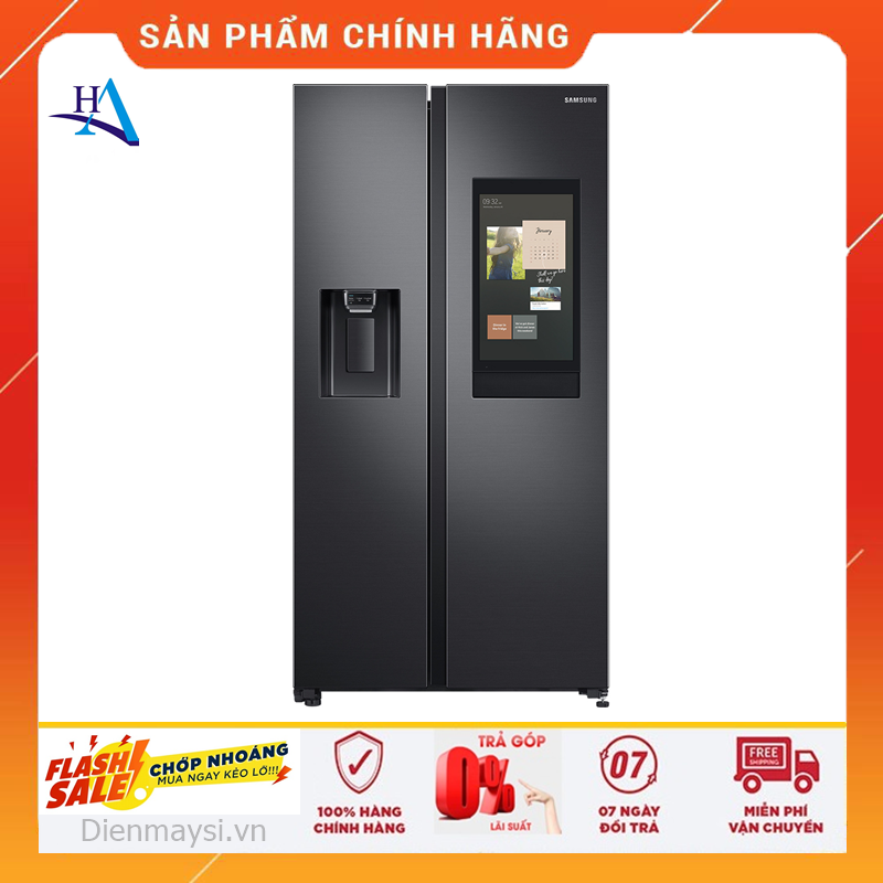[HCM]Tủ lạnh Family Hub Samsung Inverter 616 lít RS64T5F01B4/SV +Giao hàng lắp đặt miễn phí nội thành + Bảo hành chính hãng tủ lạnh 2 năm tận nhà !