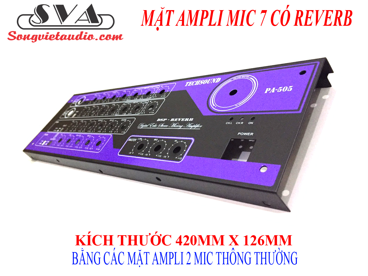 MẶT AMPLI MIC 7 VOLUME CÓ REVERB PA505