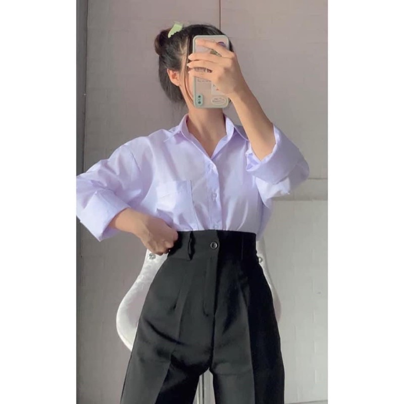 Áo sơ mi trắng dài tay