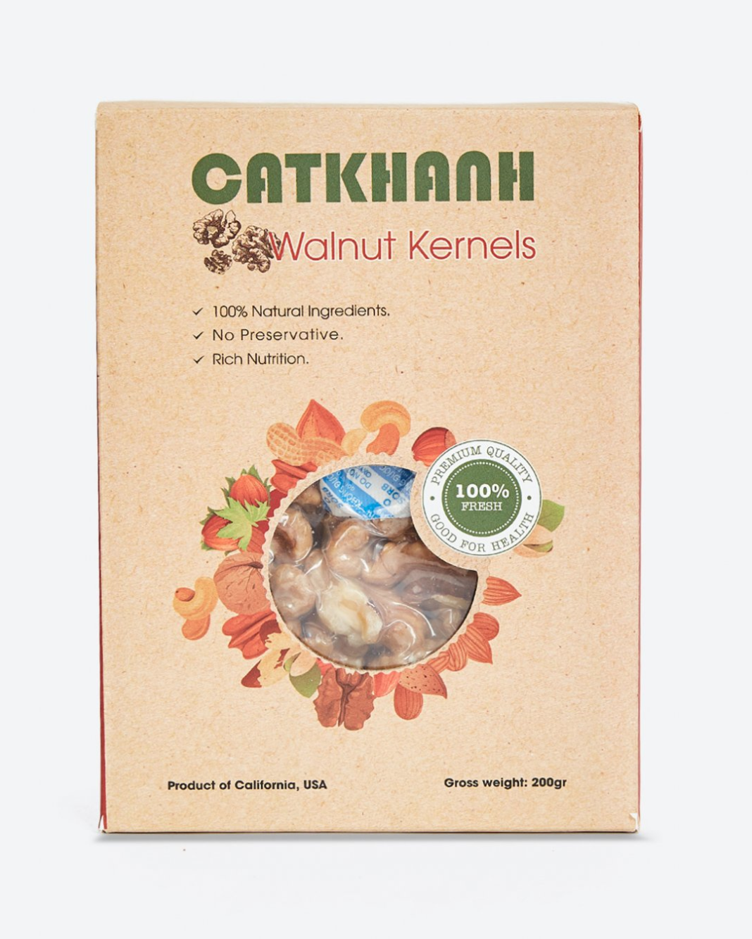 Nhân quả óc chó Cát Khánh 200g