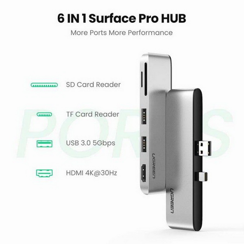 CỔNG CHUYỂN ĐA NĂNG CHO SURFACE PRO UGREEN 70338