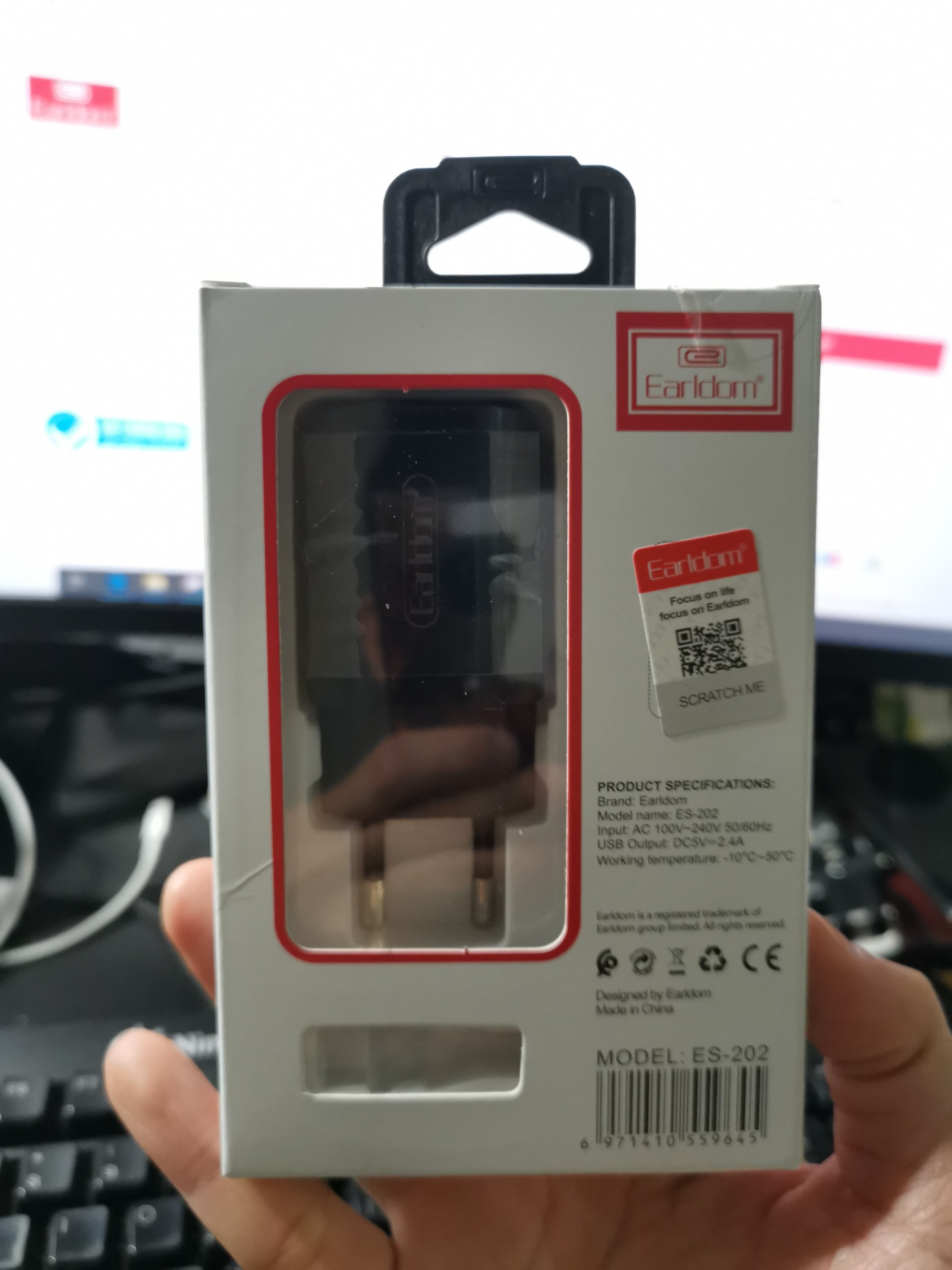 Củ sạc nhanh cho Iphone/Samsung/Type C Earldom ES-202 ( 2.4A) (BH 12 Tháng)