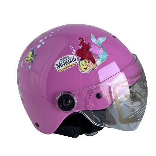 Mũ bảo hiểm nửa đầu trẻ em cao cấp dành cho bé từ 3 đến 6 tuổi - Vòng đầu 50-52cm - Phù hợp với bé nặng dưới 18kg -  Asia MT103KS - Tem công chúa