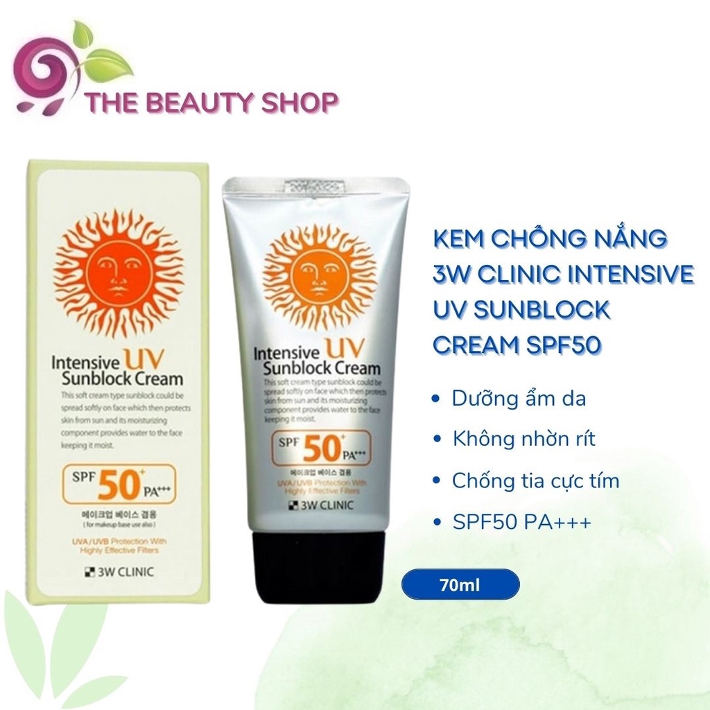 Kem chống nắng chống tia UV hiệu quả trên 50+ 70ml không thấm nước