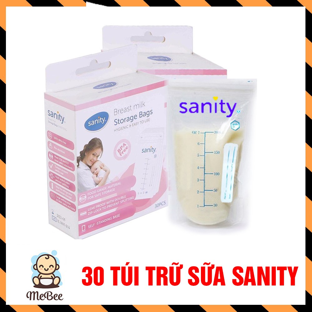 30 TÚI TRỮ SỮA SANITY 210ml