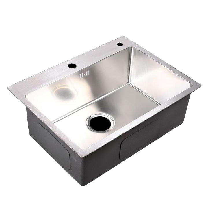 Chậu rửa bát INOX [60cm x 45cm] + Rổ điều chỉnh thước + Xiphong KB-7006