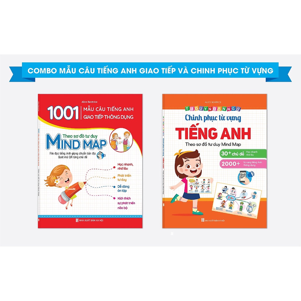 Sách  1001 Mẫu Câu Tiếng Anh Giao Tiếp Thông Dụng Và Chinh Phục Từ Vựng Tiếng Anh Theo Sơ Đồ Tư Duy - NTbooks