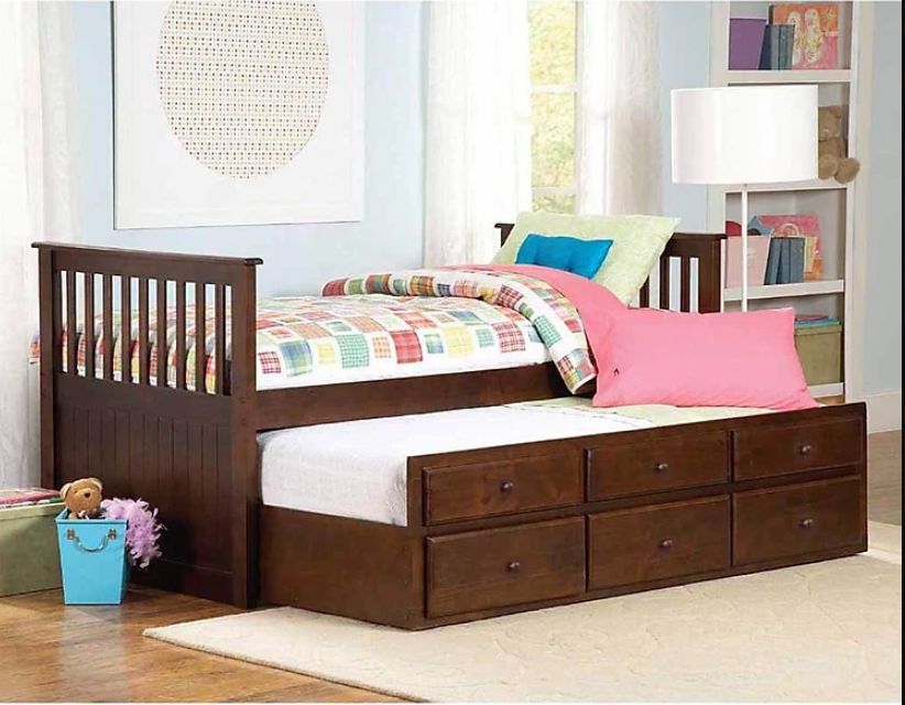 Giường tầng Juno Sofa hộp viking 1m2 màu nâu