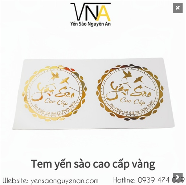 [SP000632 - 10] COMBO 10 TỜ TEM YẾN SÀO CAO CẤP VÀNG