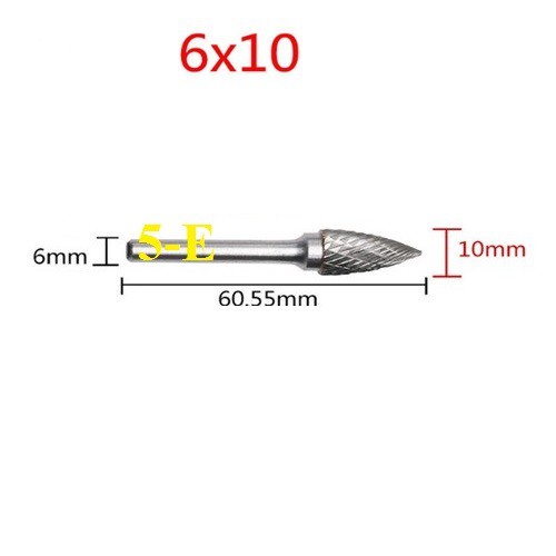 Mũi mài phay gỗ nhựa đồng nhôm hợp kim vonfram 6x10mm