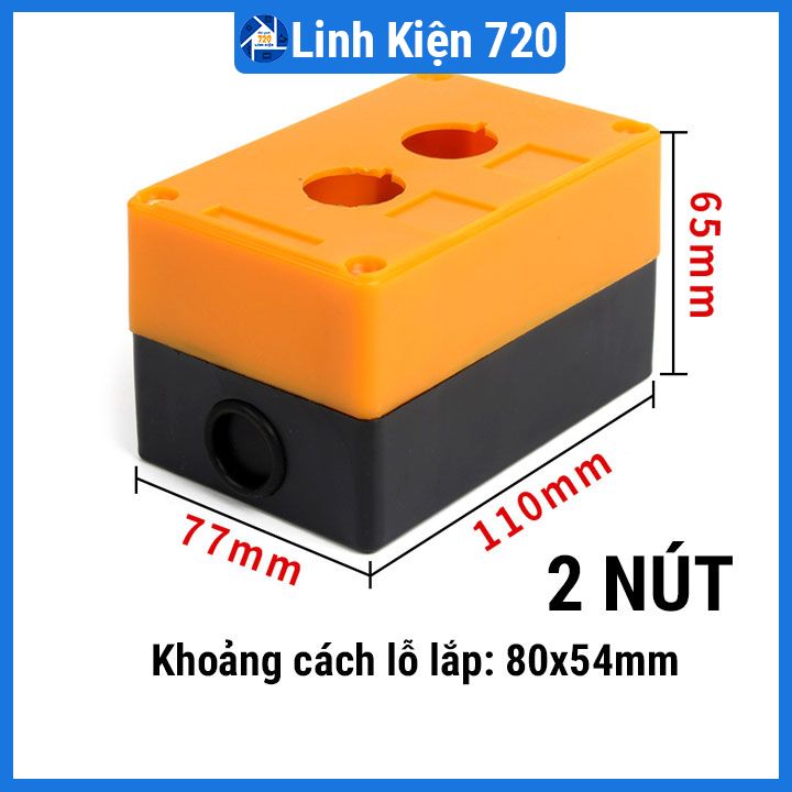 Hộp nút nhấn phi 22mm 1 lỗ/2 lỗ/3 lỗ/4 lỗ/5 lỗ làm hộp điều khiển nút nhấn