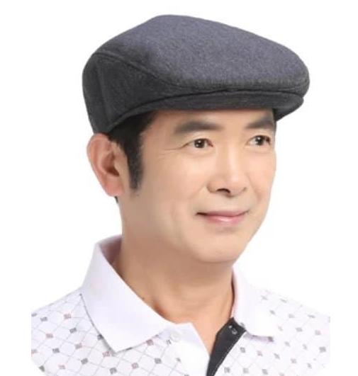 [HCM]Nón mũ bere nam nữ bấm nút màu đen