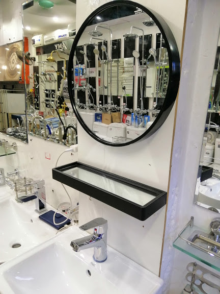 Combo bộ chậu lavabo mini đầy đủ vòi nóng lạnh