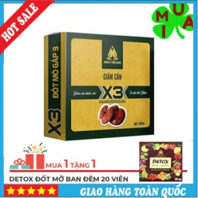 Giảm cân Đông Y Mộc Linh X3 (tặng hộp 20 viên detox đốt mỡ ban đêm)