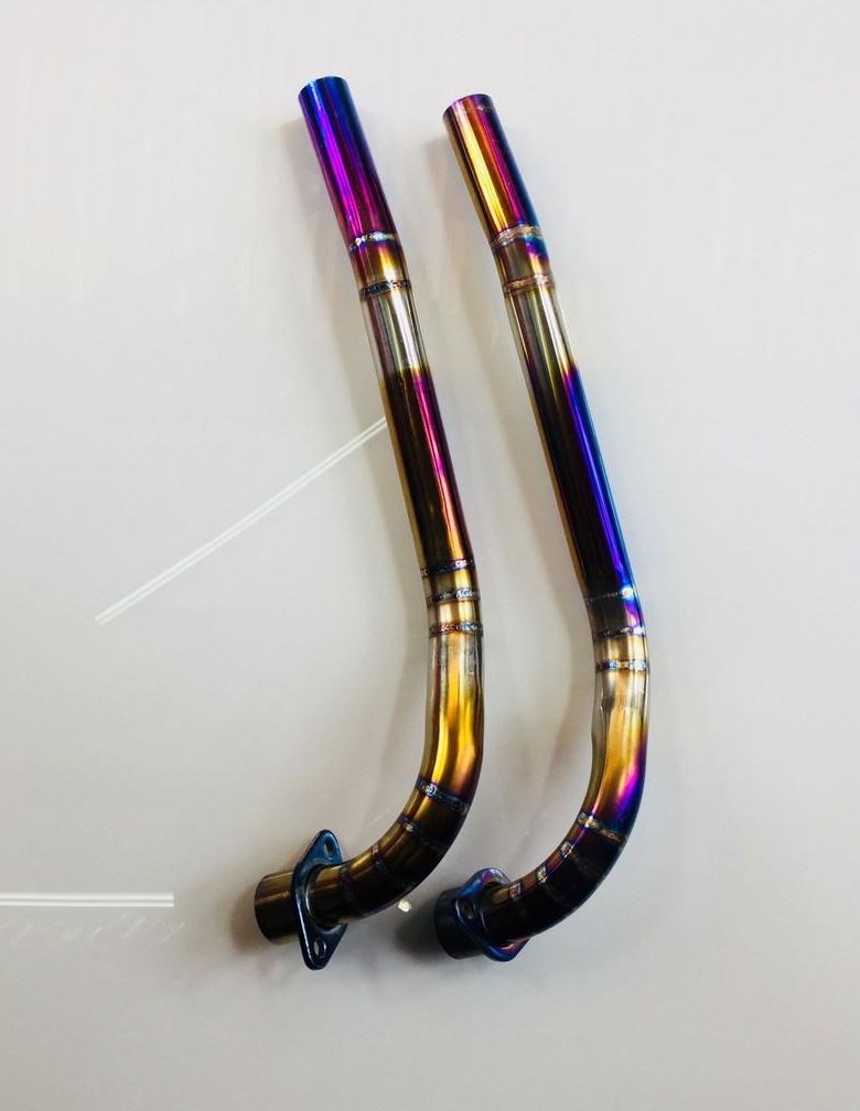 Cổ pô xe wave sirius xanh titan