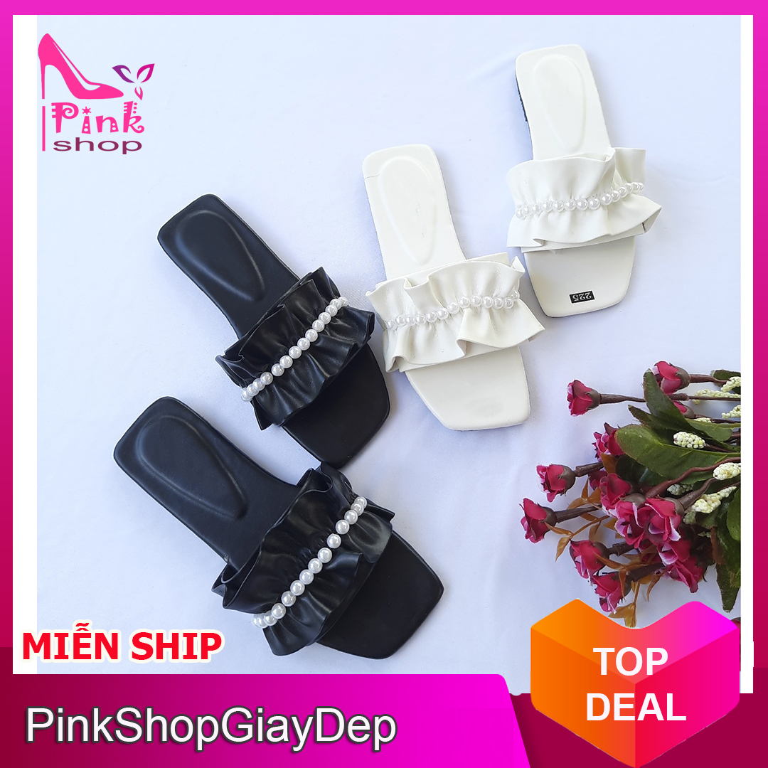 Miễn ship HÀNG ĐẸP - Dép đi biển thời trang PinkShopGiayDep quai ngang bèo