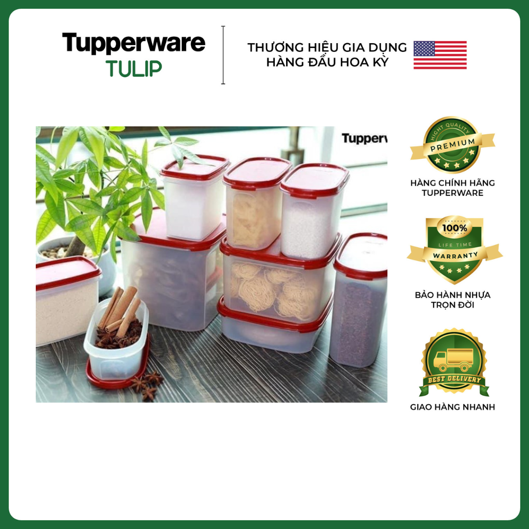 BỘ HỘP KỆ BẾP MODULAR MATE SUPER KITCHEN (9 HỘP) TUPPERWARE CHÍNH HÃNG