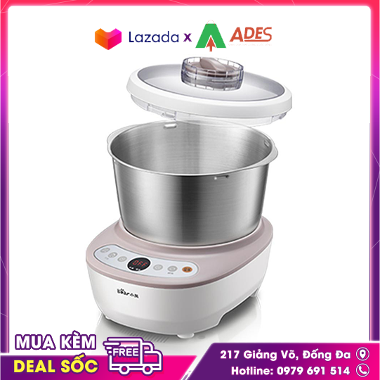 Máy nhào bột tự động bear dm-b50v1 3,5l/5l/7l - chính hãng - máy nhồi bột, nhào bột tự động đa năng