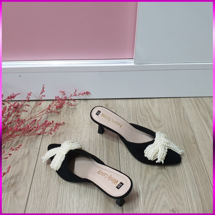 DÉP SỤC ĐÍNH CƯỜM, GÓT 7CM