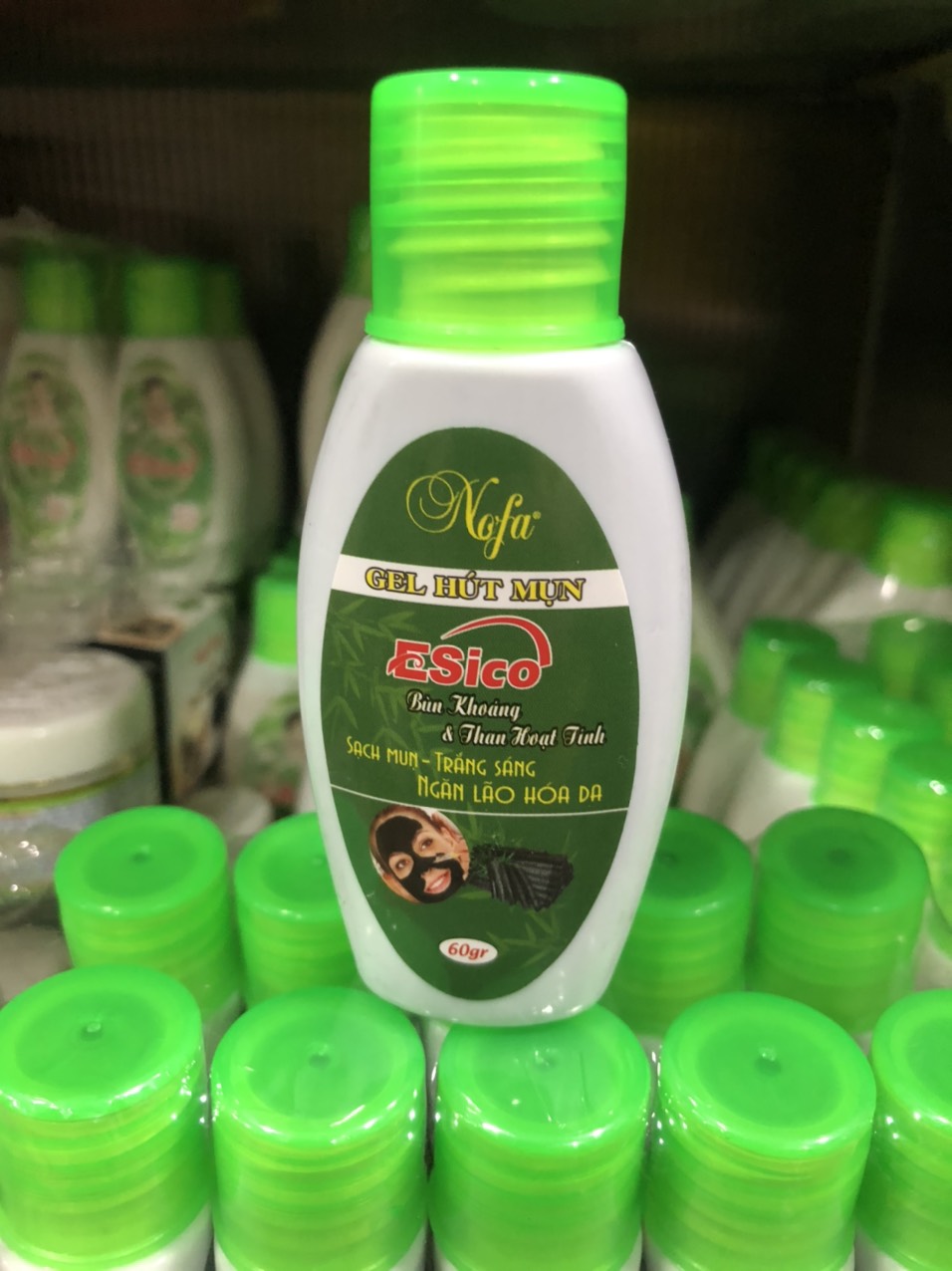 [HCM]Chai Gel lột Mụn Than Hoạt Tính  ESICO 60g ( chai nắp xanh)