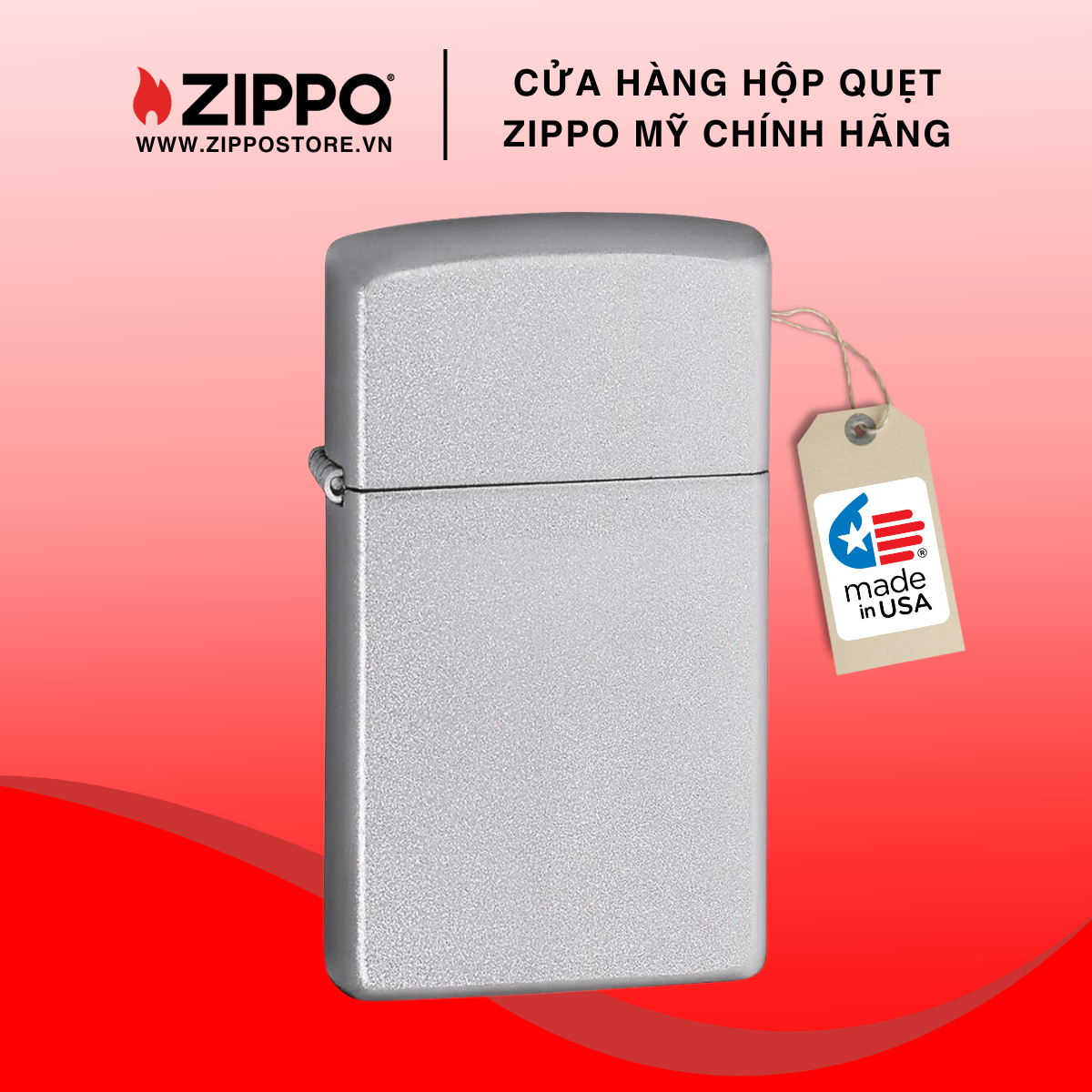 Bật Lửa Zippo Slim Satin Chrome 1605