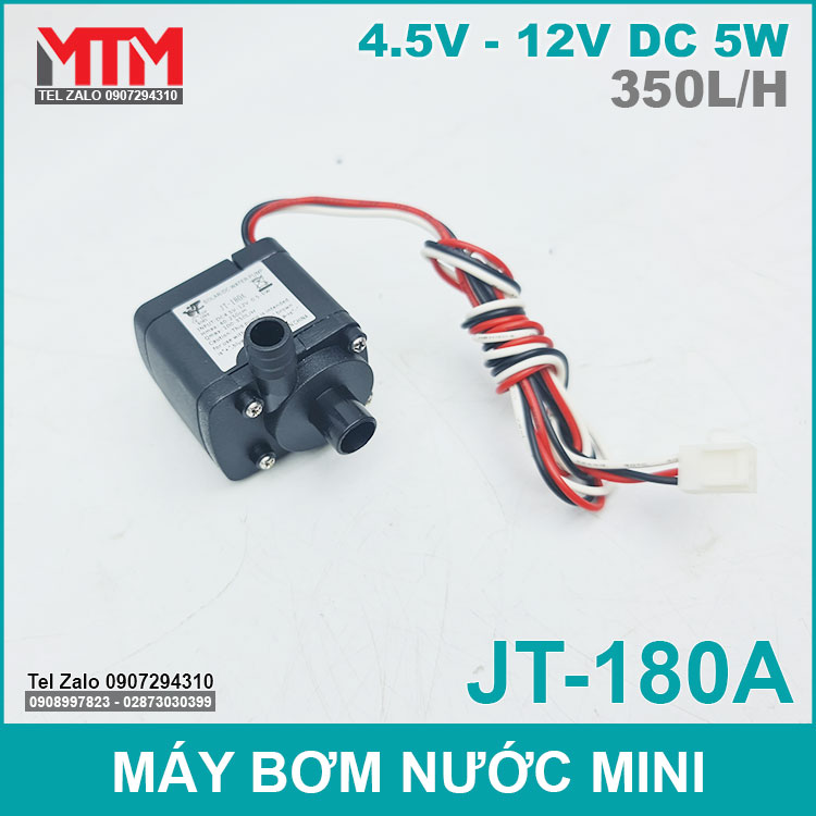 Máy bơm nước mini 4.5V 12V 5W 350L JT-180A