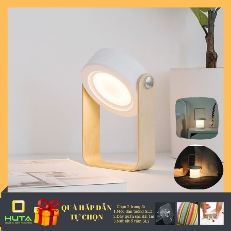 Đèn đọc sách để bàn, đèn trang trí cảm ứng,pin sạc tích điện biến hình thành đèn lồng, đèn ngủ, đèn dã ngoãi, đèn picnic