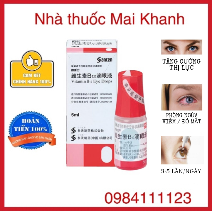 Nước nhỏ mắt cận Nhật Bản chống cận thị 5ml