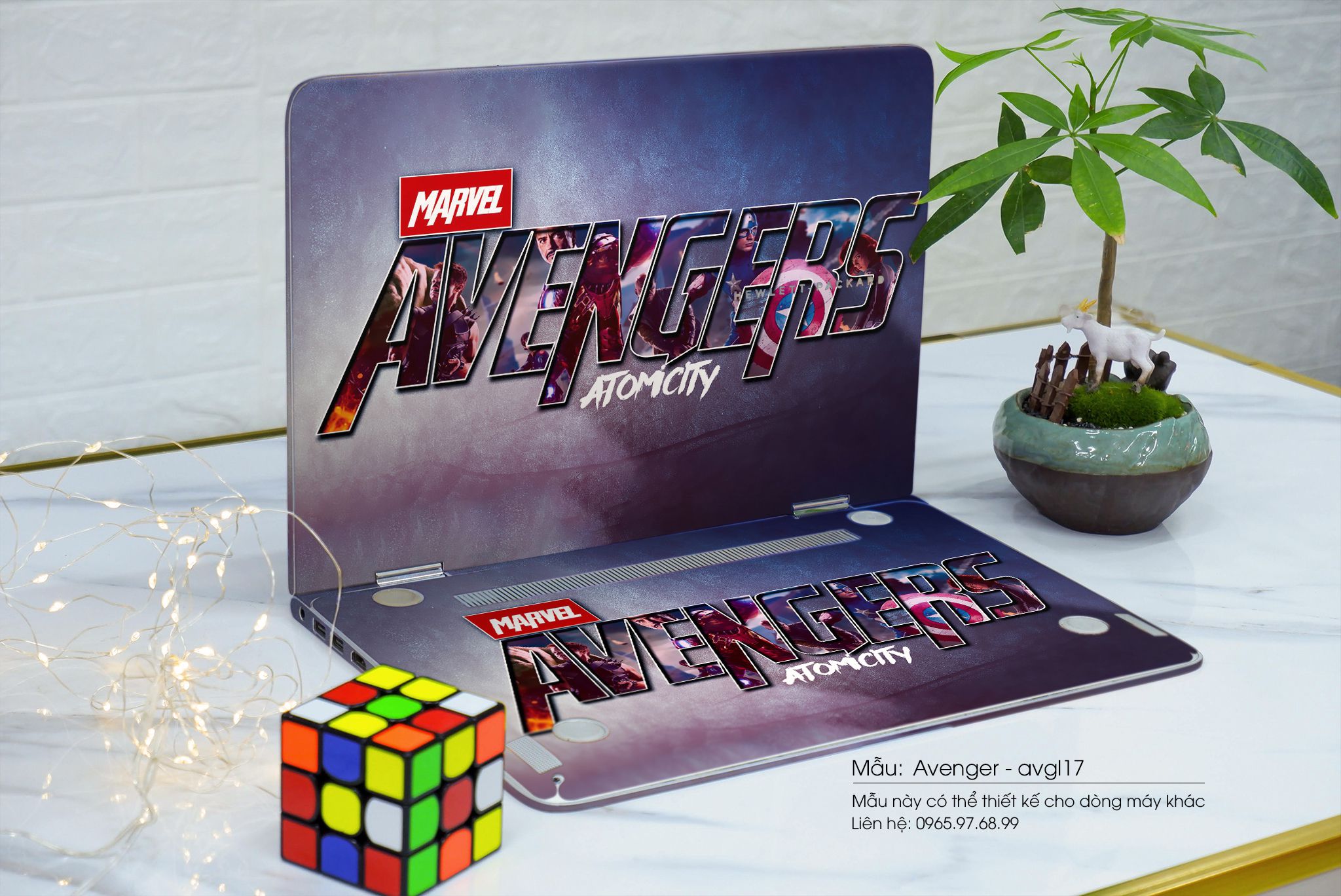 Decal Skin dán Laptop VAIO mẫu Avenger (inbox mã máy cho shop)