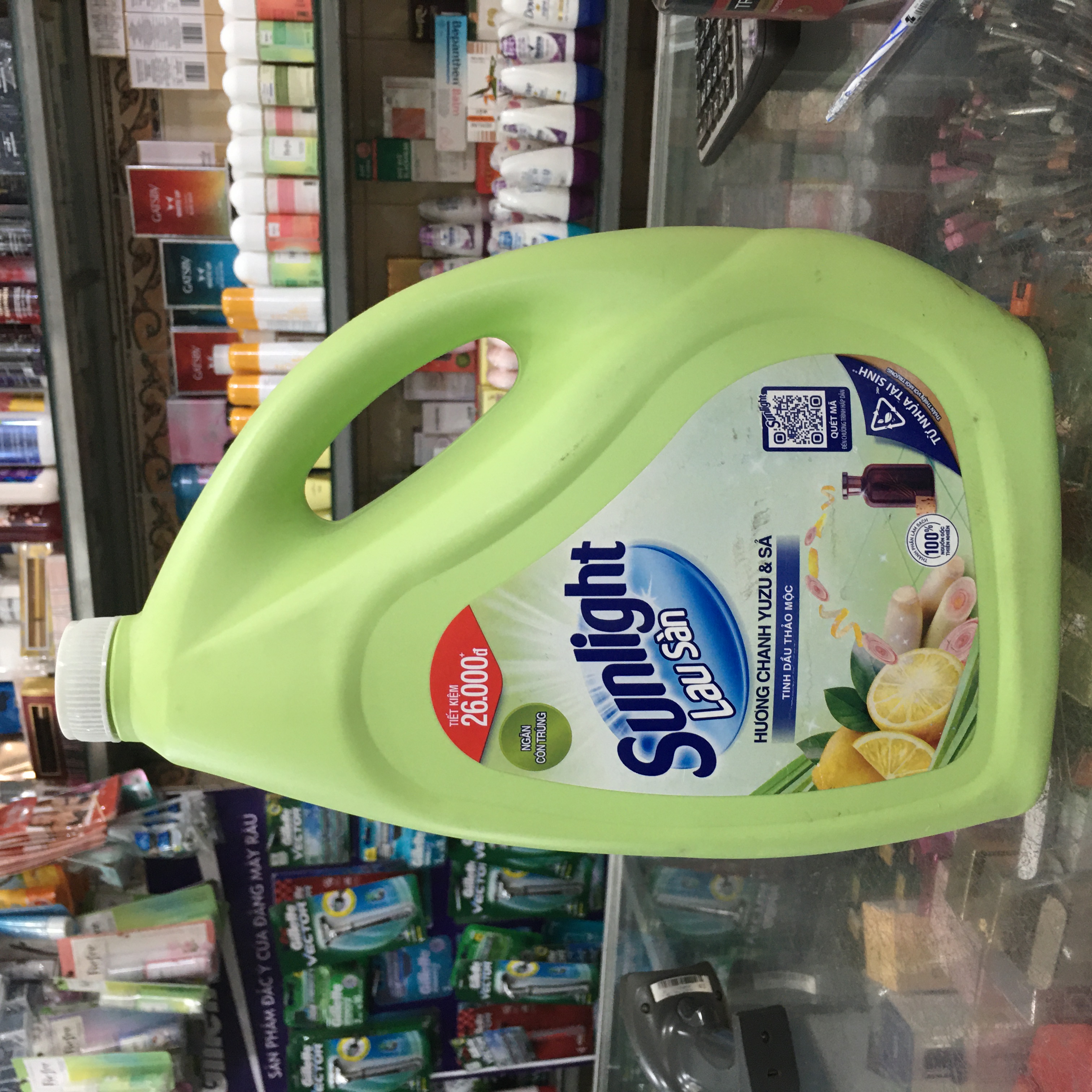 Nước Lau Sàn Sunlight Thiên Nhiên Sả Chanh chai 3.6kg