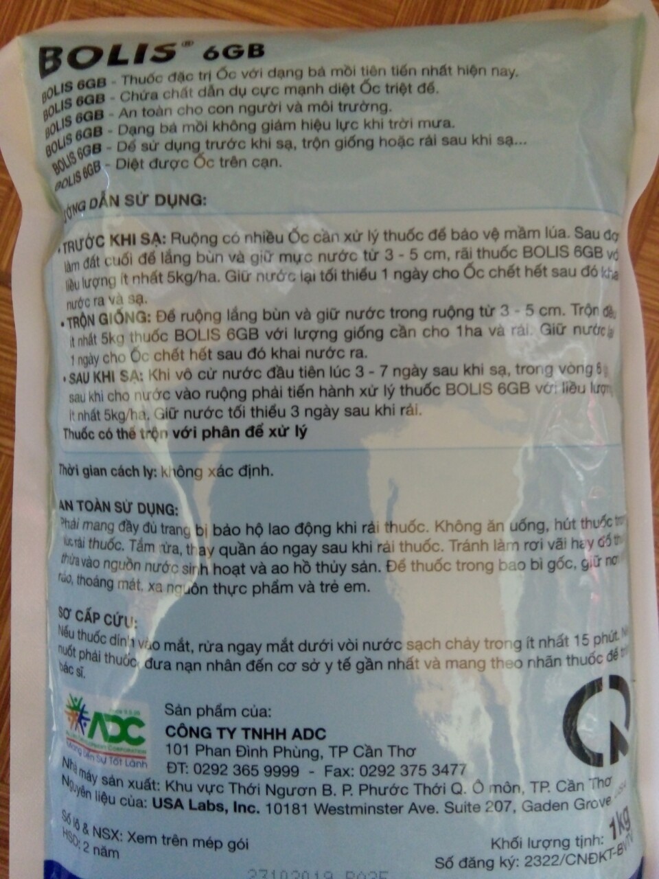 [ KHẮC TINH LOÀI ỐC] Thuốc trừ ốc Bolis  6GB - 1 kg