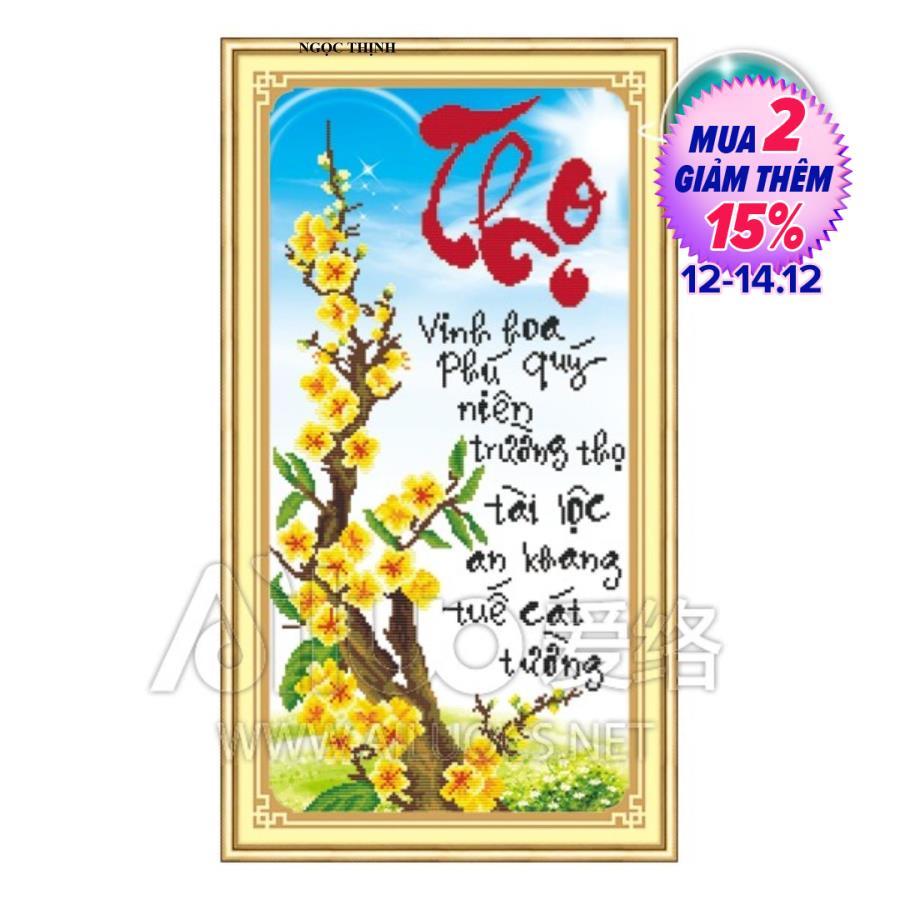 Tranh đính đá chữ lộc 77306