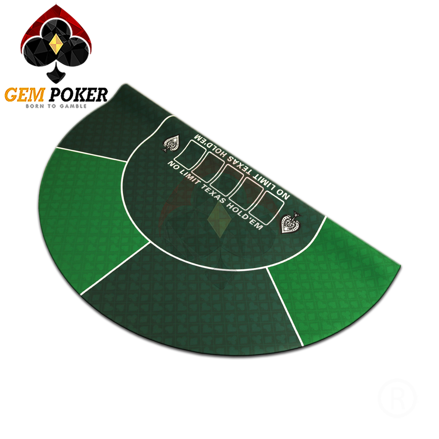 THẢM TRÒN POKER CAO SU TEXAS - GREEN