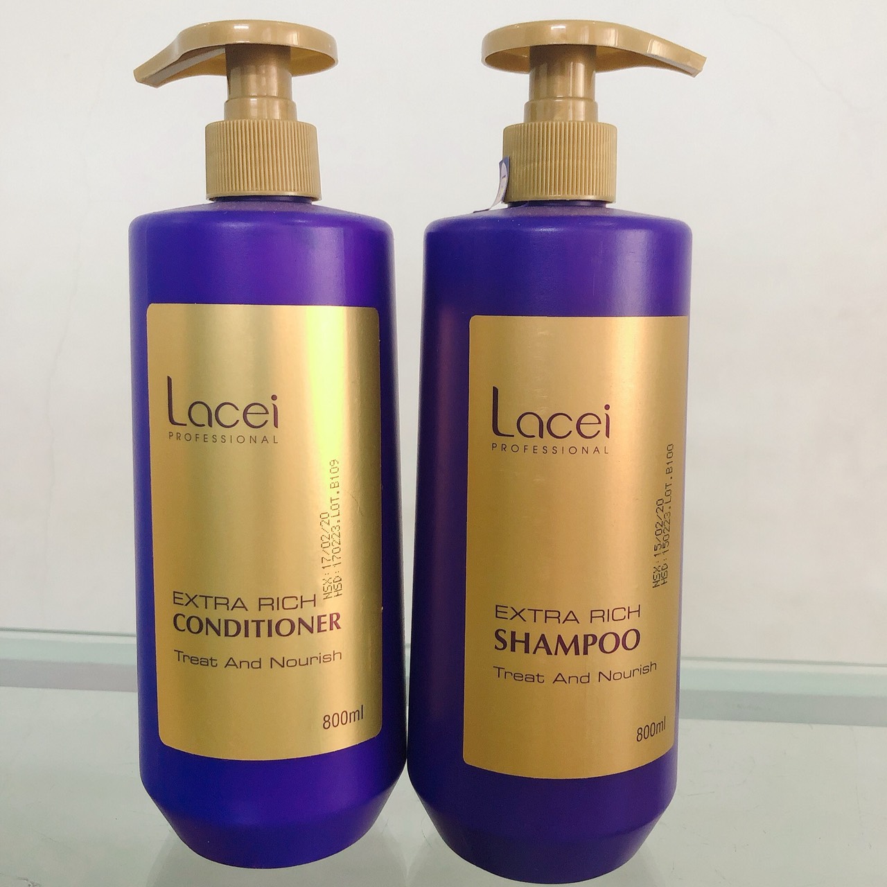 [HCM]DẦU GỘI XẢ TÓC SIÊU MƯỢT LACEI TÍM 800ML