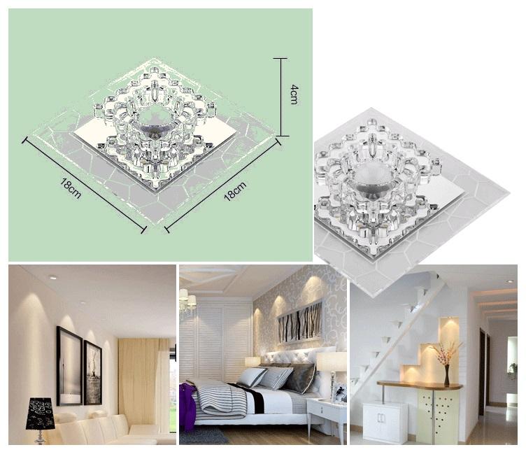 Đèn pha lê ốp trần LPVR03