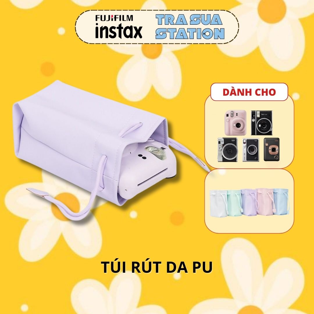 TÚI DA PU, TÚI RÚT ĐỰNG MÁY ẢNH INSTAX MINI (CAMERA BAG)