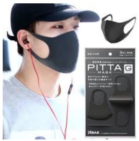 [HCM]PITTA MASK - KHẨU TRANG NHẬT PITTA (MÀU ĐEN)