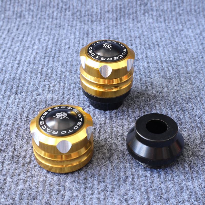 CHỐNG ĐỔ BÁNH TRƯỚC NHÔM CNC ( MÀU VÀNG )