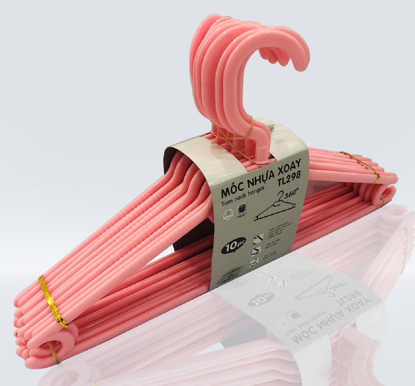 Móc áo nhựa xoay 298 - 10c