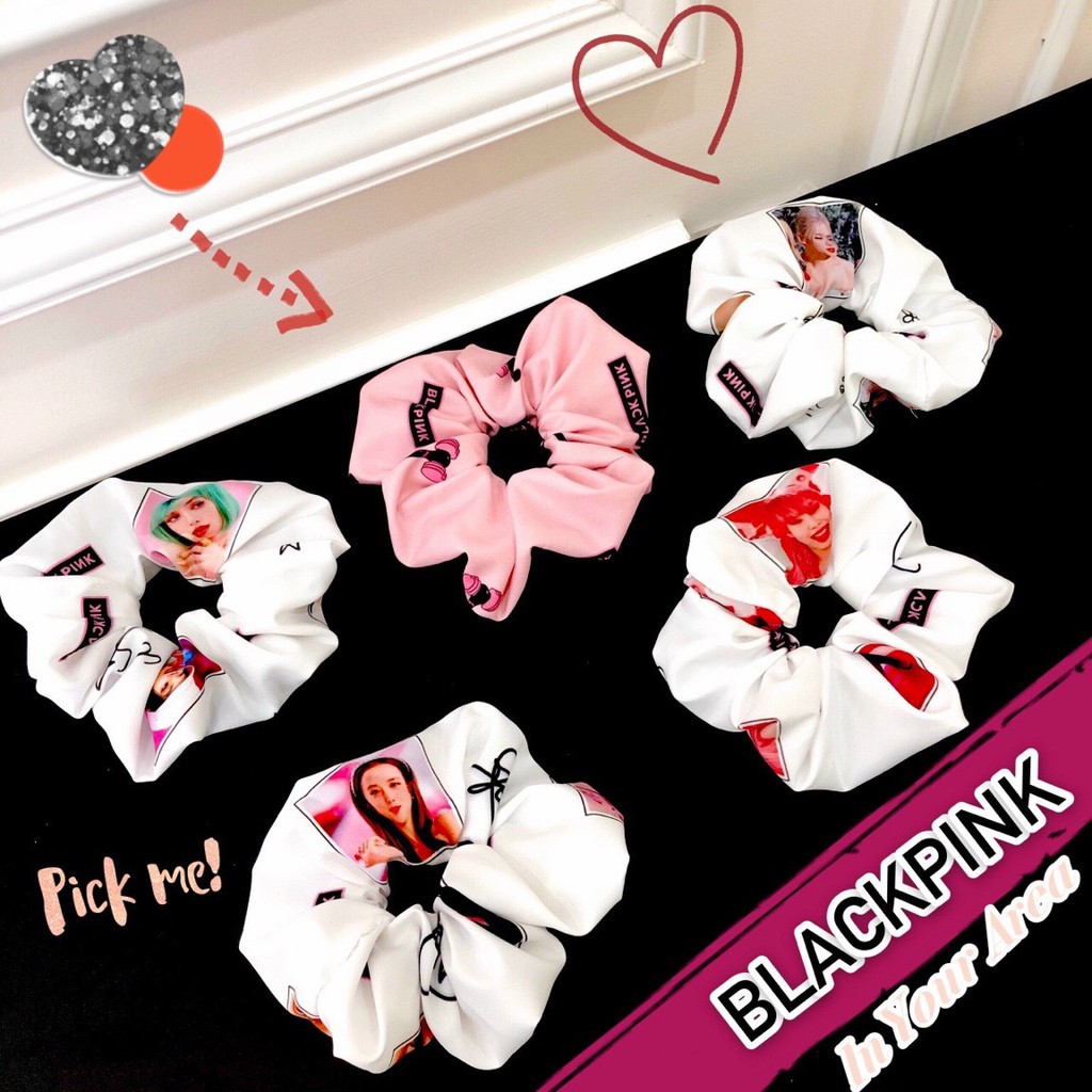 [ATKSHOP] Cột Tóc Vải Scrunchies - Dây Buộc Tóc Scrunchies Blackpink