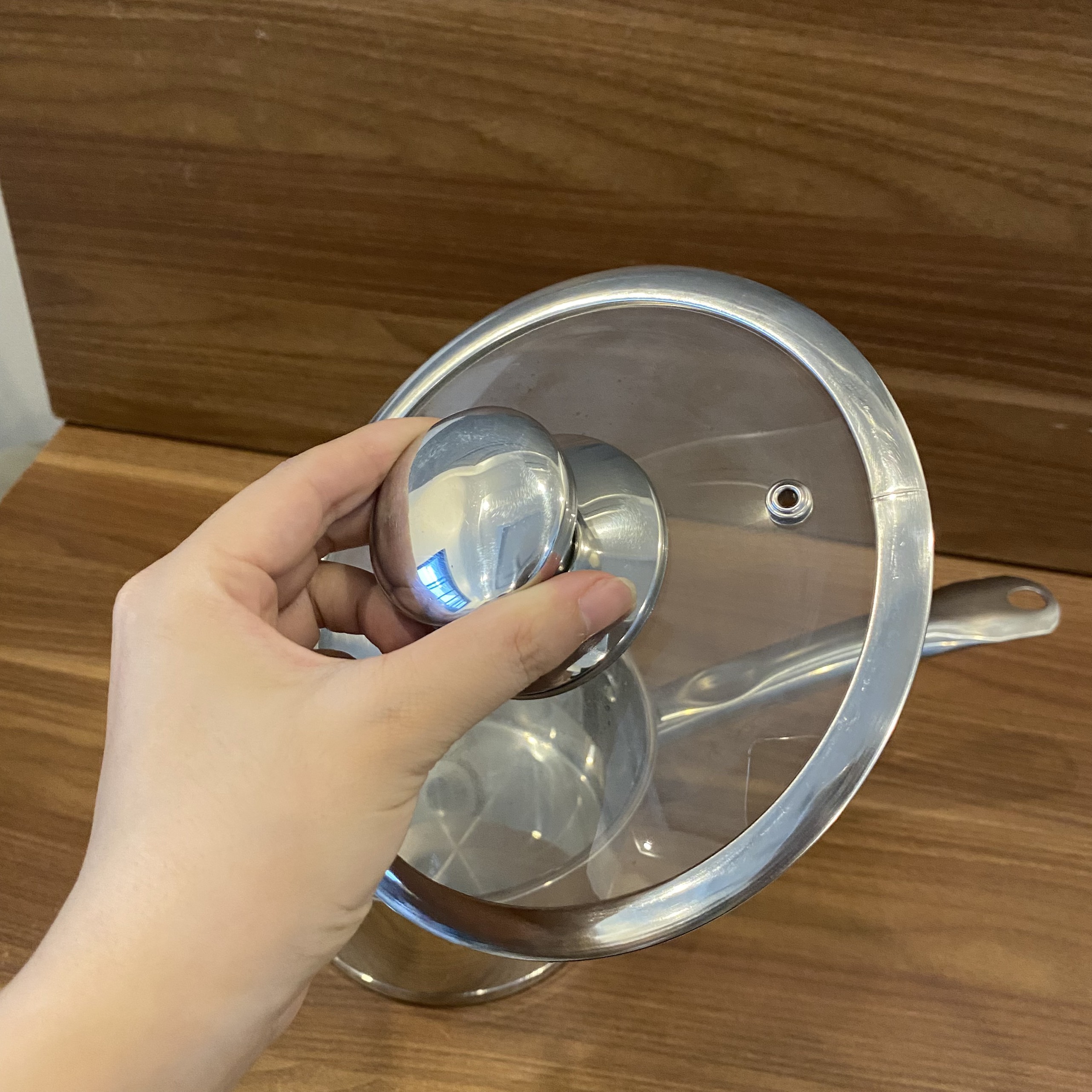 Quánh INOX 5 đáy 2140616 size 16cm (Hàng KM)