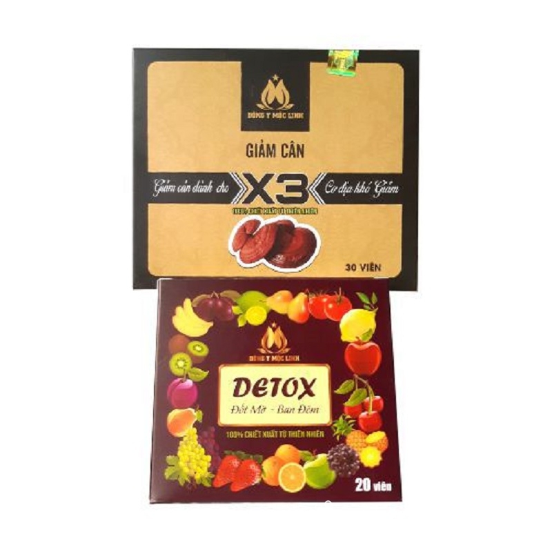 HCMViên uống giảm cân Mộc Linh X3 tặng Detox giảm mỡ ban đêm
