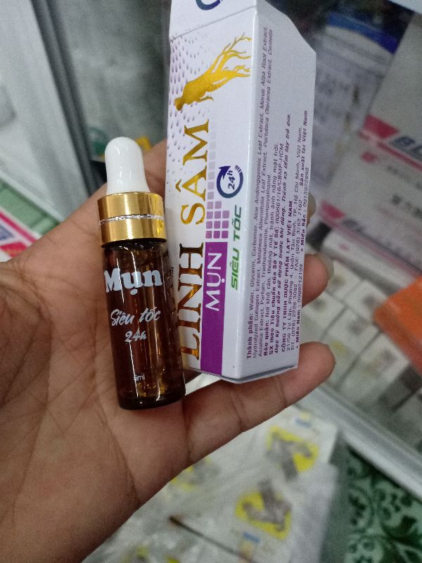 Kem chấm mụn hiệu quả xóa mụn ẩn thâm liền sẹo Siêu Tốc 24h Linh Sâm 5ml