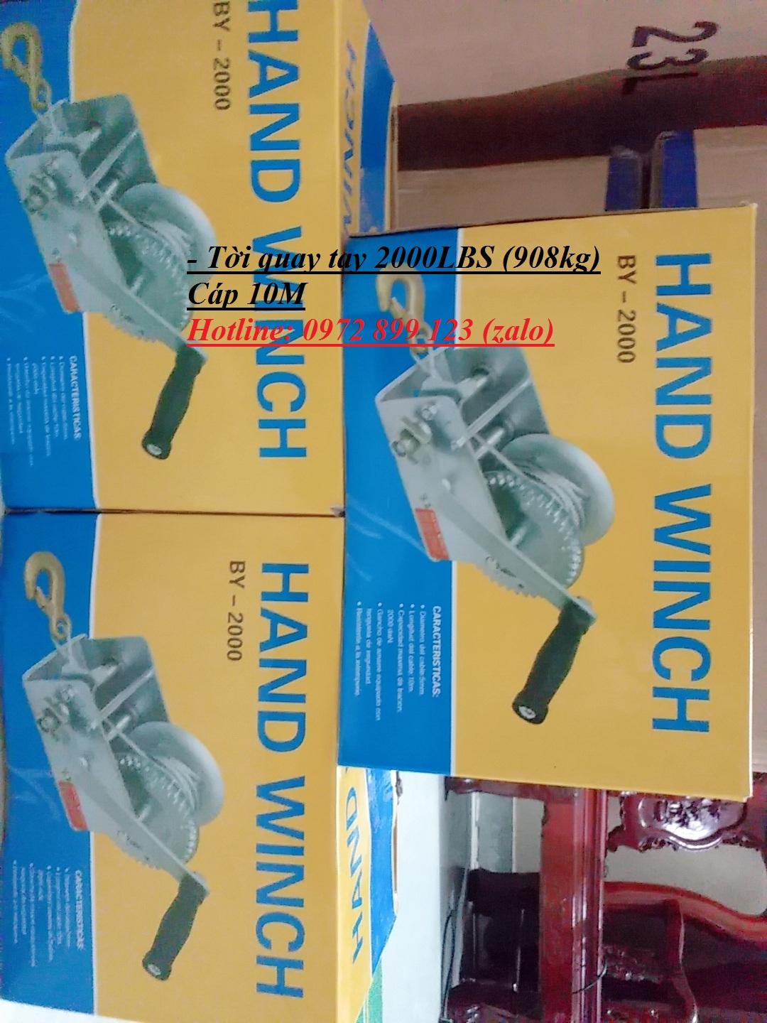 Tời quay tay, tời xây dựng 1400LBS tương đương trọng tải 635kg