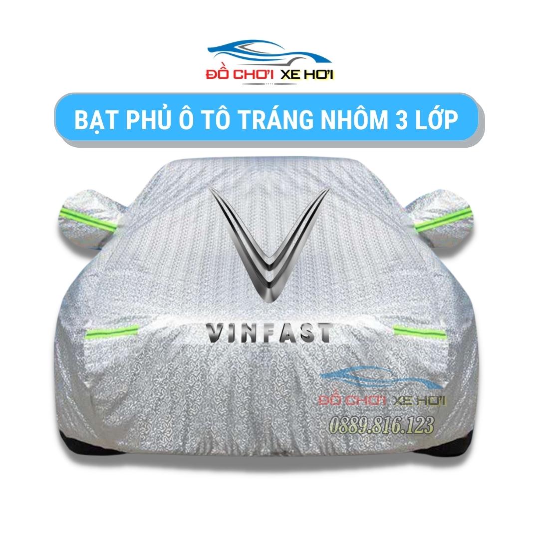 Bạt Phủ Ô Tô VINFAST FADIL, VF E34, VF 5,6,7,8,9, LUX A 2.0, Chất Liệu Bạt Tráng Nhôm 3 Lớp, Có Khóa Kéo Cửa Lái, Chống Nóng, Chống Xước.